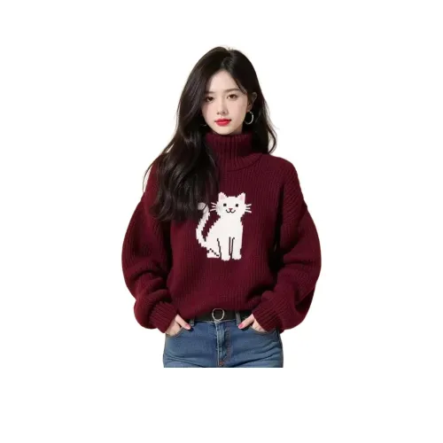 XIANGTIANE Бургунди Женский Трикотаж