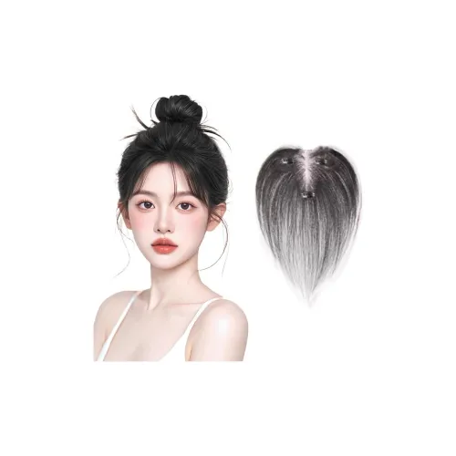 QIYEXUE Целые Настоящие Волосы IS Светлые и Тонкие а Улучшенные Вращающиеся Лобные Разрезы Естественные и Бесшовные