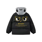 Чёрный с серым капюшоном