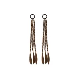 2 Украшенные стразами боксерские косы [Светло-коричневый]