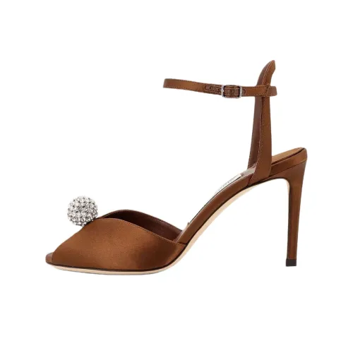 Jimmy Choo Sacora One Ремень Сандалии 8,5 см Женские Коричневый