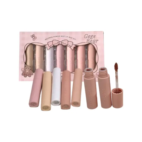 Gege Bear 7 штук помада набор на неделю без повторений Макарон Пудрово-туманный LIP Грязь Набор макияжа Коробка