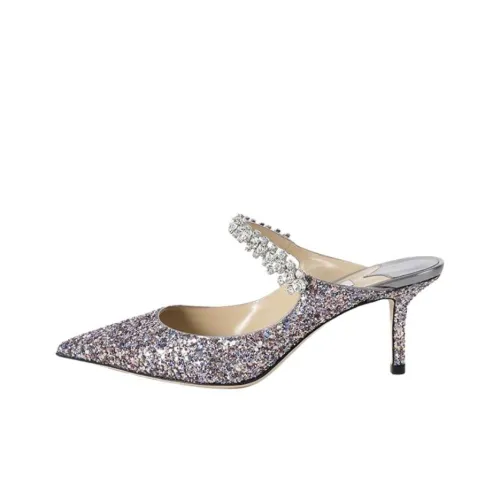 Jimmy Choo Домашние тапочки 6,5 см Женские Фиолетовые