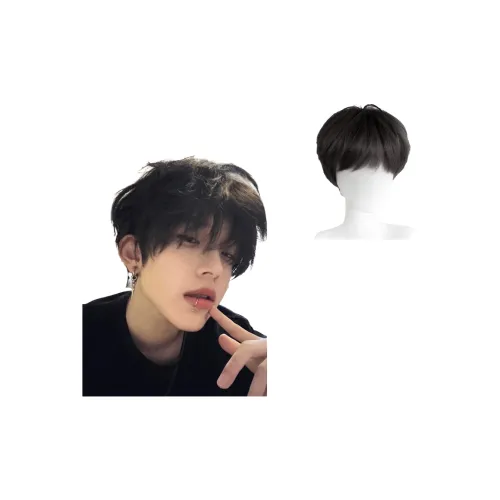 GLUNA Дифференциальный Парик с Раздробленным Крышкой Корейский стиль Handsome Повседневный Мужской Короткие Волосы