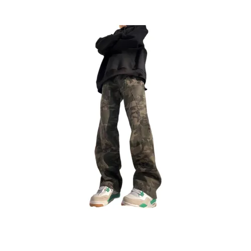 XUBAIHUO Камуфляж Унисекс Джинсы