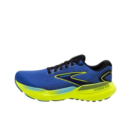Brooks Glycerin GTS Slip-resistant Low Top Беговые кроссовки Мужские Синий Желтый
