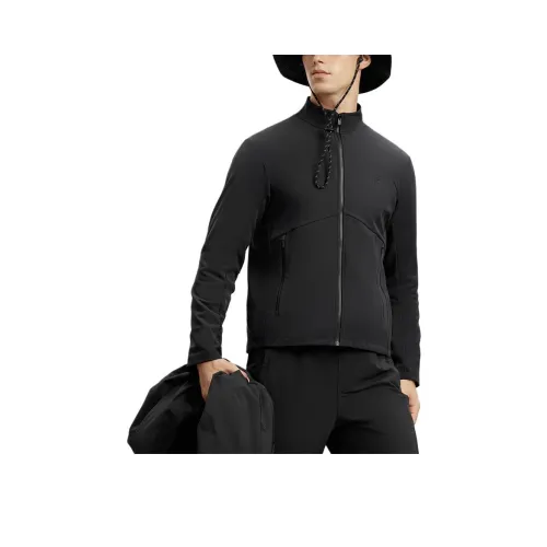 FILA Explore Поход Водонепроницаемый Ветрозащитный And Дышащий Ветровка Мужской Темно-черный