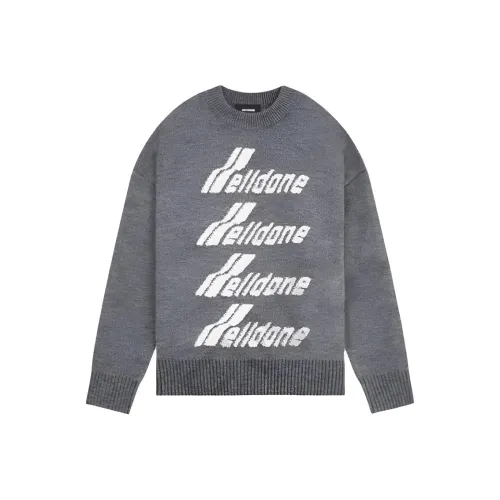 WE11DONE Длинный рукав Свитер Унисекс Серый