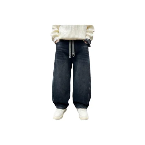 YALU Синий и Серый с флисовой подкладкой XTT7310 Школьные джинсы