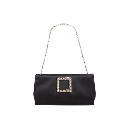 Roger Vivier Шелковый Одно Плечо Клатч Женский Черный