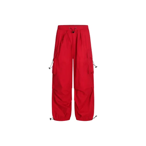 BEAR UNION Red Unisex Casual Pants BEAR UNION Красный Унисекс Повседневные Брюки