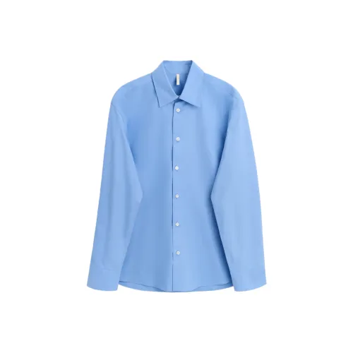 Sunflower Blue Men's Shirts Подсолнух Синий Мужские Рубашки