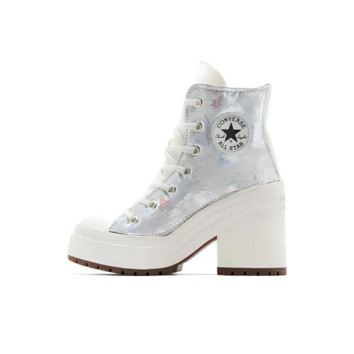 Converse Chuck 70 Грубый каблук Высокие каблуки Женские Металлическое серебро