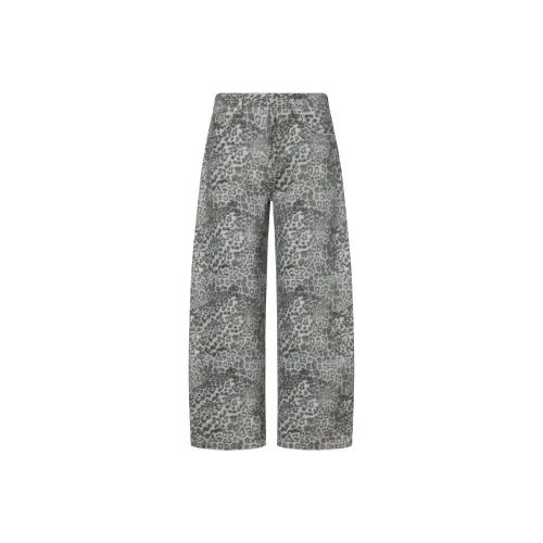 98SQUID Леопардовый принт Унисекс Джинсы