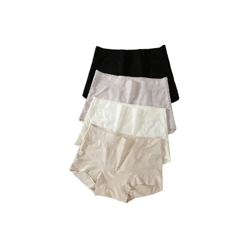 Ordifen Снег+Светло-фиолетовый+Сандаловое дерево Кожа+Черный Женские Боксеры