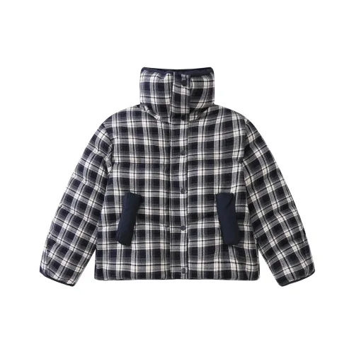 ALPLUME Черный Белый Клетка Шахматный Узор KIDS Утеплённые Куртки