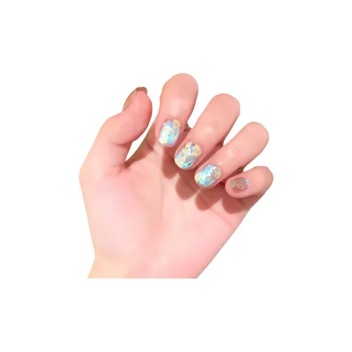 COLLEEN Elegance Brightening Дуньхуан Coquette Style Premium Кошачий глаз False Nail Короткий Square Brown Flashing