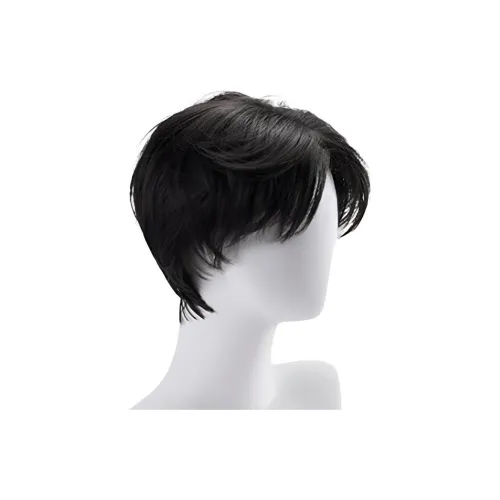 GLUNA Short Play Boss Differential Crushed Cover Forehead Lace Секция Мужской Короткие волосы Перука Высокая температура Пряжа