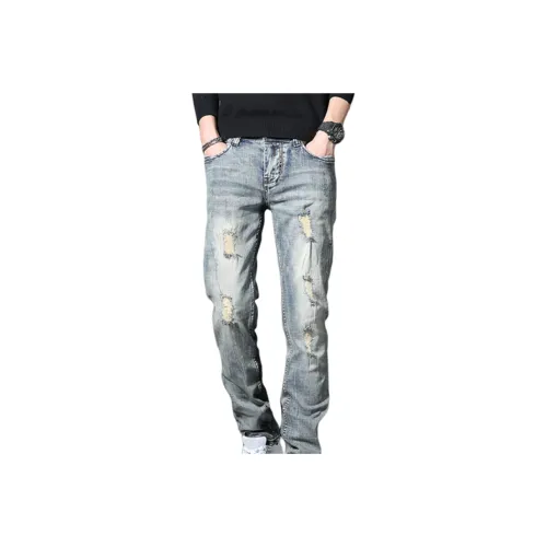 H 75 Винтажный синий Мужские Джинсы