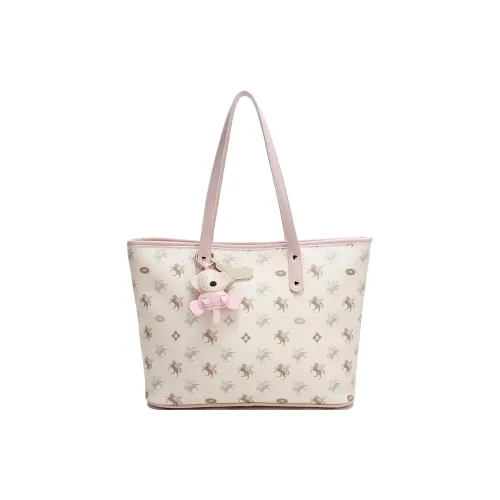 BUHOWE ПУ (полиуретан) Сумка через плечо Стандартная Женская Бежевая и Розовая