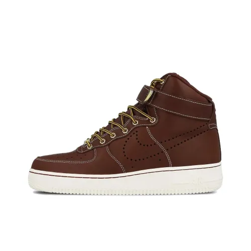 Nike Air Force 1 Устойчивые к истиранию Дышащие Высокие Кроссовки для скейтбординга Унисекс Красные