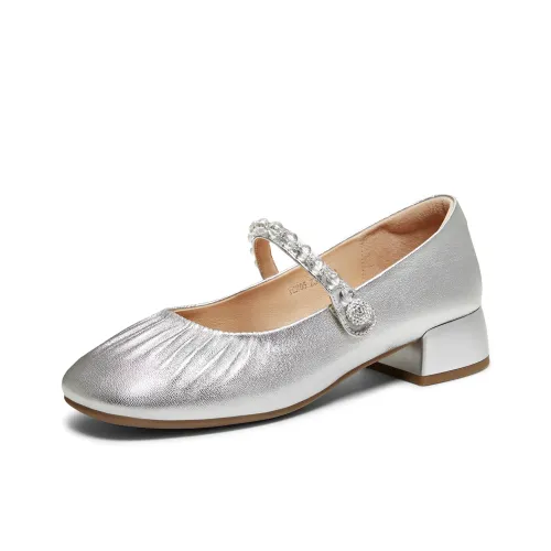 Туфли Mary Jane с грубым каблуком 3 см женские бренд TATA