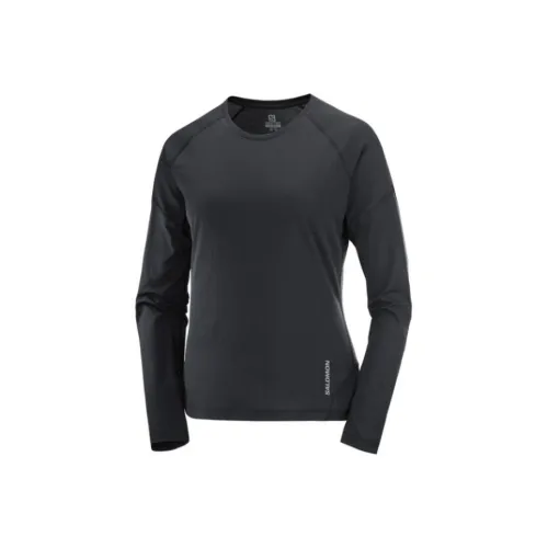SALOMON CROSS RUN LS TEE LC Черный Женские T-рубашки