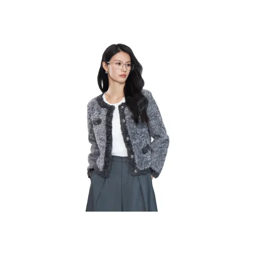 SMEN Серый Женские Бархатные Куртки