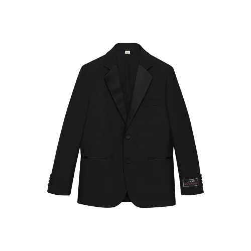 GUCCI FW23 Бизнес-костюм Пальто Мужской Черный