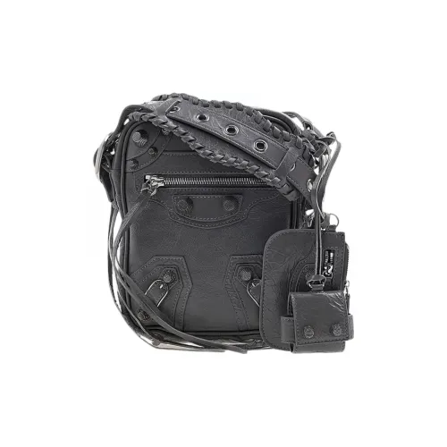 Balenciaga Le Cagole Овечья кожа Плечевая сумка Мужская Темно-серый