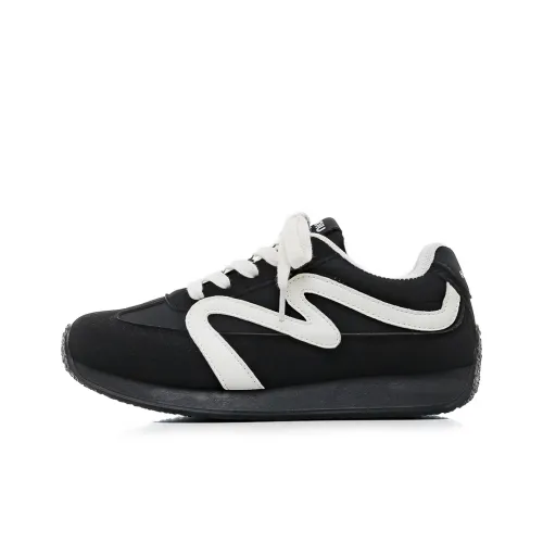 HUANQIU Износостойкий Легкий Дышащий и Противоскользящий. Низкий Топ Беговые кроссовки Женские Черный