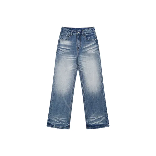 TGZT Blue Unisex Jeans TGZT Синий Унисекс Джинсы