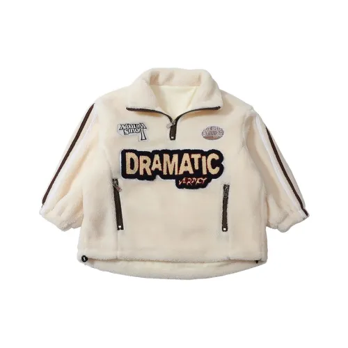 SHIBU Детский Модный Полотенце Вышитое Этикетка Флис Толстовка Экрю KIDS Свитеры