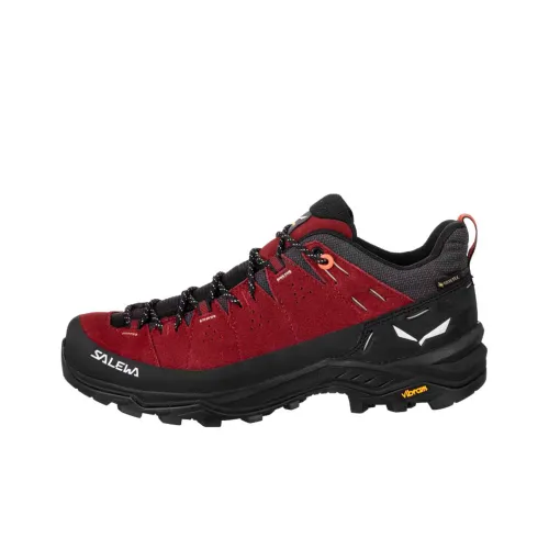 SALEWA Амортизаторы Slip-resistant Abrasion-resistant Lightweight Low Top Hiking Shoes Women's Red Black
