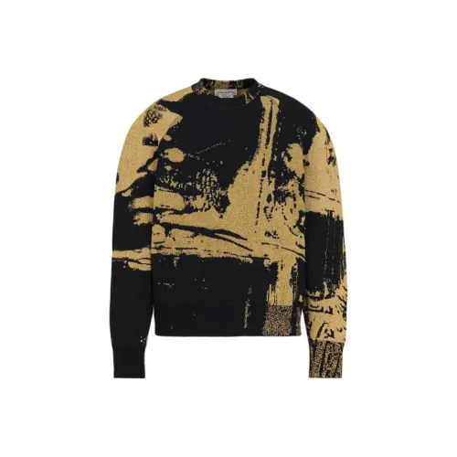 Alexander McQueen Fold Jacquard JUMPER Sweater Men's Black