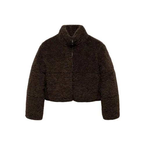 ZARA Collaboration Коричневые Женские Бархатные Куртки