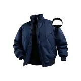 Темно-синий пуховый пиджак с утепленной термической подкладкой