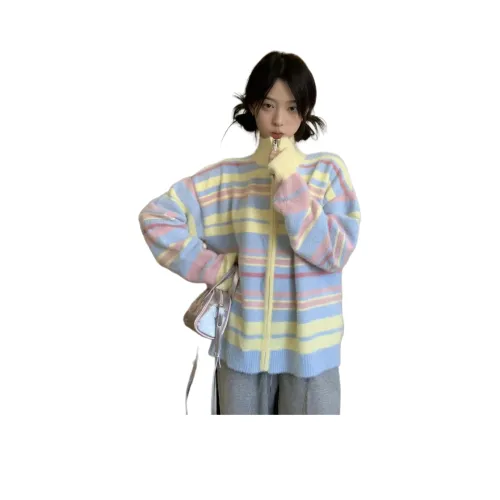 SNEIKLAU Многоцветный Дофаминовая одежда Полосы Унисекс Трикотаж