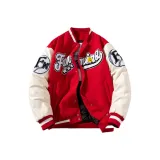 Красный хлопковый пуховик