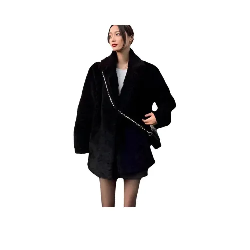 MDEHT Черное Женское Пальто