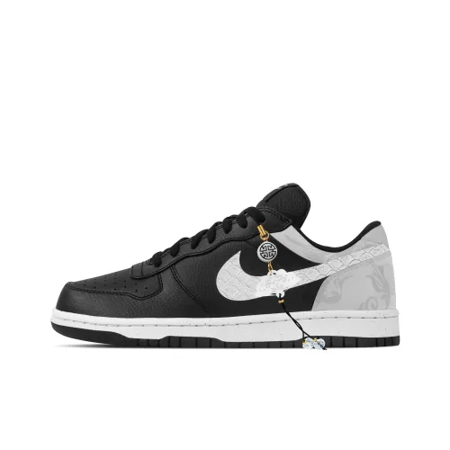 Nike BIG MYSTIC Frost Cloud Устойчивый к истиранию Дышащий Низкий Топ Скейтбординг Кроссовки Мужские Черный Серый