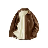 [Теплый Вельвет] Кофейный (Ma Лайфстайл Радость Логотип на груди)