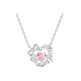 Розовый бриллиант, сердцебиение, венок, ожерелье