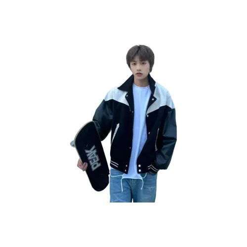 W9H2 Черный Color Block Minimalist Unisex Бейсбольные Джерси