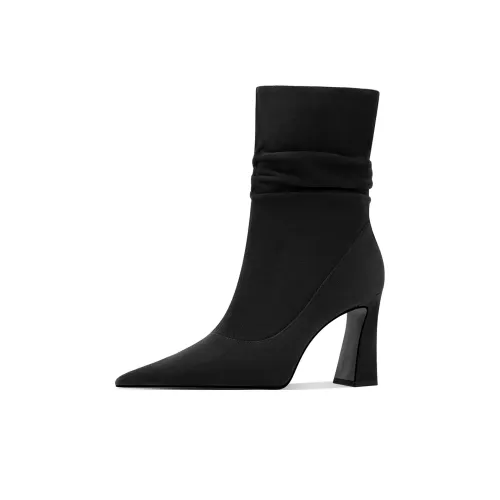 Shesrim Ботильоны Черная кожа Подкладка Женские