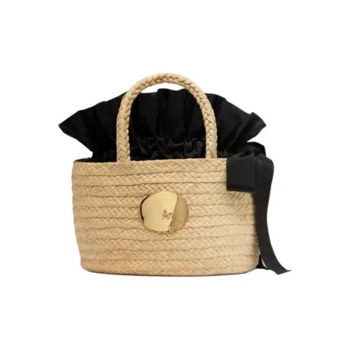 Patou Рафия Ведрообразная Сумка Женская Бежевая