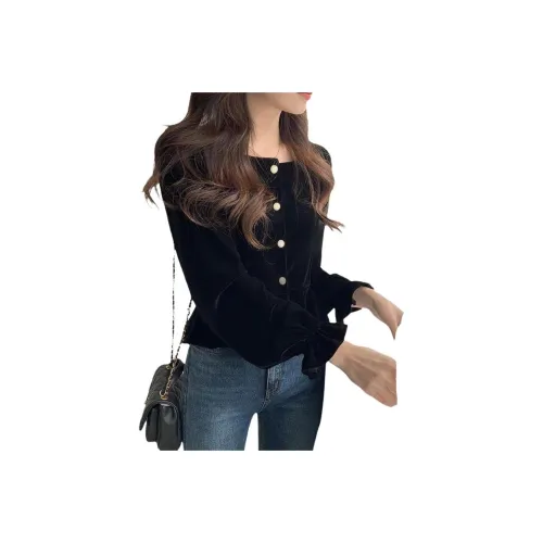 Cotton Gene Черные Женские T-рубашки