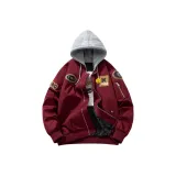 Бордовый с капюшоном, одиночный