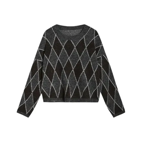 MDEHT Коричневый и Серый Женский Трикотаж