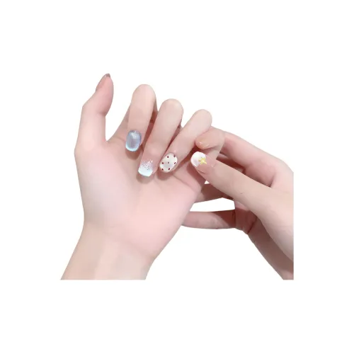 XNTX Заплатки для ногтей Ногти Art Заплатки для ногтей False Nail Короткий Квадрат Прохладный Color Series Телесный Coquette